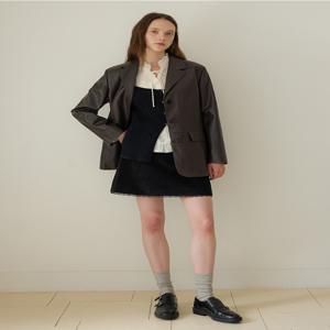 [정가329,000]싱글 페이크 레더 자켓 OL5XJ8680