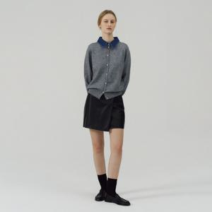 페이크 레더 랩 스커트_CD5AS903