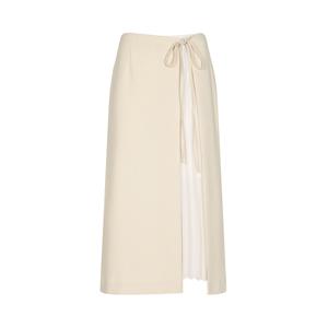 [정가239,000]플리츠 배색 H라인 롱 스커트 OW5SS1650