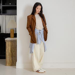 [정가199,000]밑단 돗또 커브드 컬러 데님 팬츠 OE6SL1770