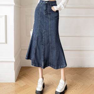 [브리치] KARRA / (77까지)라인머메이드데님스커트 A5S0449