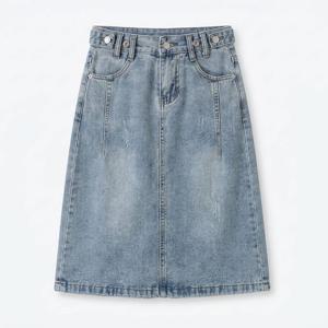 [브리치] KARRA / 버튼컨트롤데님스커트 A5S0662