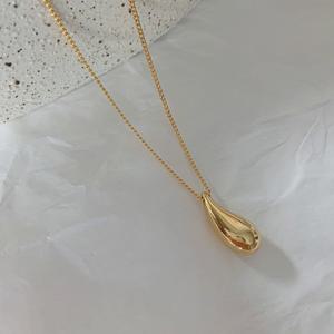 [브리치]  / 실버925 물방울 롱체인 은목걸이