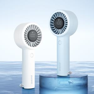 휴대용 소형 미니 초고속 무선 핸디 선풍기(화이트/블루)