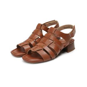 여성 티슬리 우븐 샌들 다크 브라운 CJ4869