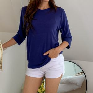 레이온 8부 여자 티셔츠