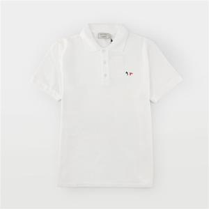 트리컬러 폭스 패치 폴로 반팔 티셔츠 AM00200KJ7002 WH