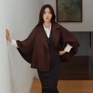 [정상가399,000원]예쁜숏케이프간절기코트BLMAI2184