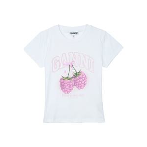 가니 여성 베이비 핏 라즈베리 티셔츠 화이트 A1050185-151