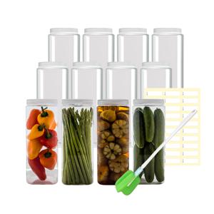 냉동실 수납 정리 세트 A 사각 1호 12개 + 세척솔 + 네임택