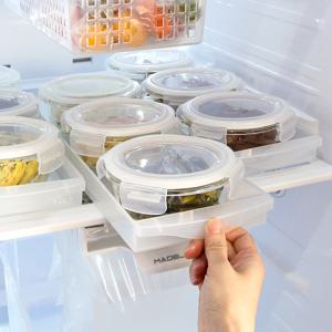 냉장고 수납 슬라이딩 트레이 1+1