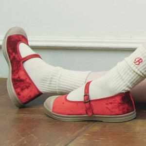 VELVET MARY JANE - RED