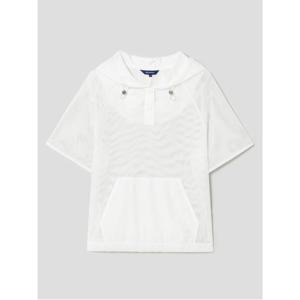 여성 후디 메쉬 반팔 티셔츠  화이트(BJ5642A421)