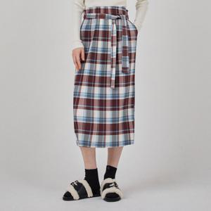 [최초가 139000원] 체크 패턴 스트랩 스커트_LPSKW024003