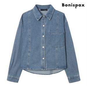 정상가:89,000원 | 카라 데님 언발 셔츠 (XP1BA020L0)