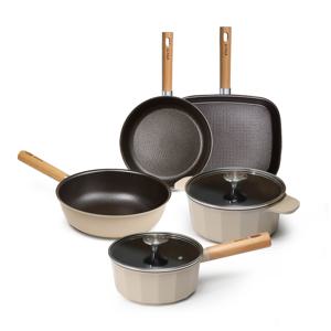 STOLTZ  초코 냄비 프라이팬 궁중팬 IH 인덕션 다용도 5종세트(편수18+양수20+팬26+웍28+사각팬28)