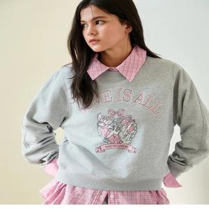 [PLA by] 라운드 그래픽 스웻셔츠 PS7OT302