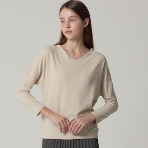 [최초가 38000원](LeOT)] 워셔블 브이넥 티블라우스