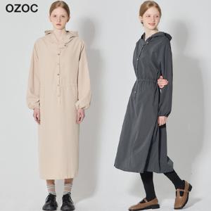 후드 스트링 원피스