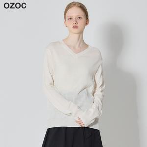 (OZOC)] 베이직V넥 저스트핏 니트 (택가격: 57000원)