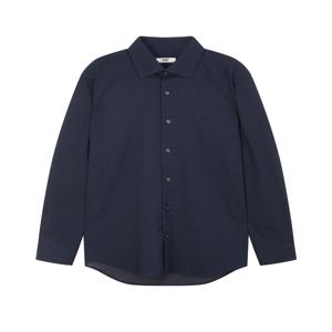 남성 [[25SS]] WMSH5A005N3 [스테디셀러] 네이비 로고자수 면혼방 긴팔캐주얼셔츠