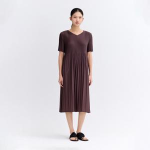 [최초가 98000원] 플레어 브이넥 반팔 원피스_EPOPM326018