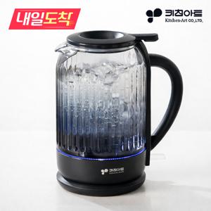 [내일도착] 무선 유리 전기포트 상부급수식 티포트 커피 내열유리 1.5L KK-NV15