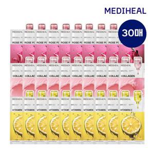 [모공 탄력 광채 케어]   에센셜 마스크 30매 SET (피디알엔/콜라겐/비타민씨)