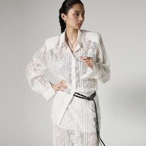 S843 레이스 시스루 셔츠