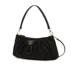 액세서리 [[26SS]] DCBA6E347BK [HILTON] 블랙 DD장식 셔링 포인트 나일론 숄더백