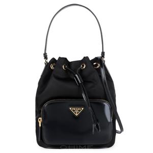 토트백 버킷 리나일론 브러쉬드 블랙 1BH038 R789 F0002