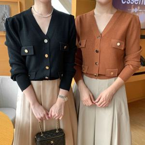 [브리치]  / 마렌 골드버튼 가디건 (5color)