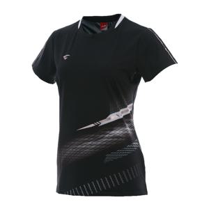 비트로 여성용 기능성 신축성 배드민턴 탁구 테니스 반팔 티셔츠 RT71933_BK