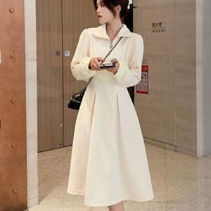 알티피아 간절기 와플문양 롱원피스 꾸안꾸 하객룩 플레어 하객룩 롱원피스 하객원피스 오피스룩