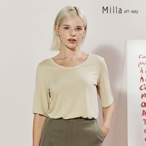 [최초가 59,900원] 밀라 25SS 프렌치 린넨 혼방 티블라우스 4종