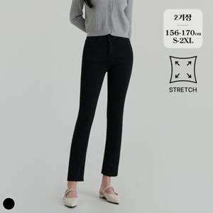 [브리치]  / 여성 스판 밴딩 일자핏 블랙진 (P022101 S)