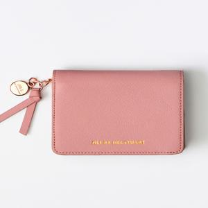 질 바이 질스튜어트 [[26SS]] JLWA6E607P2 [BONNIE] 핑크 로고프린트 소가죽 반지갑