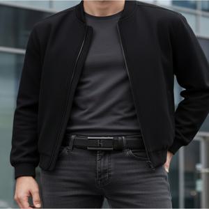 헤지스 액세서리 [[25FW]] HJBE5F903BK [선물BEST] 에센셜 H로고소가죽자동벨트 33mm