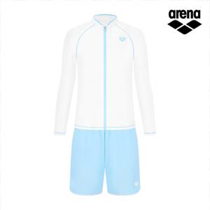 웨이비 레귤러핏 집업 래쉬가드 세트 A6BM1PC01WHT