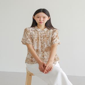 [최초가 89000원] 나염 프린팅 블라우스