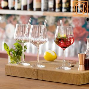 테이스트굿 진토닉잔 세트 (잔4p + 유리 빨대4p)