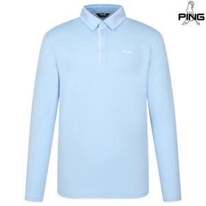 [양말드림]남성 심플 배색 카라 긴팔 티셔츠 111F1TO001_BL