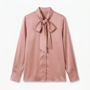 [브리치] KARRA / 새틴글로시리본블라우스 A4S0250