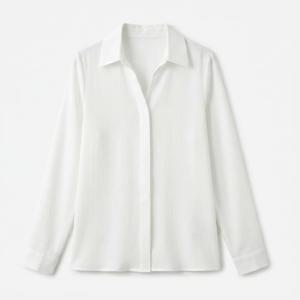 [브리치] KARRA / 실키카라히든버튼블라우스 A3F0389