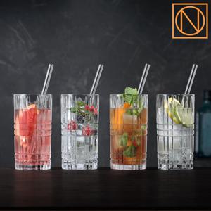 테이스트굿 롱드링크 세트 (잔4p + 유리 빨대4p)