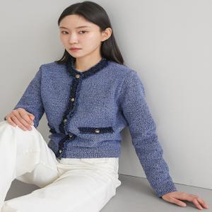 [최초가   156,000원] 썸머 데님 브레이드 니트 자켓