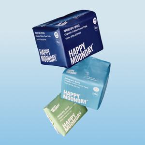 [해피문데이] 순면 생리대 5팩 대용량 세트 (소형/중형/대형/오버나이트)