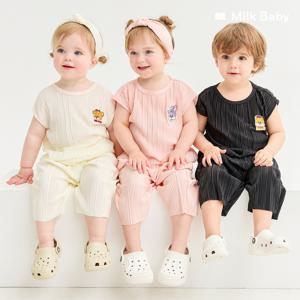 [여름신상]남매룩휴가룩유아동쿨링상하세트