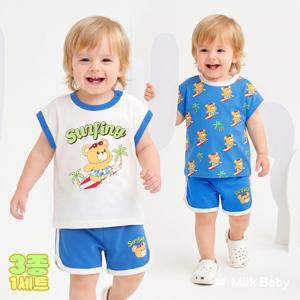 [여름신상]여름날 서핑 베어 3PCS 상하복