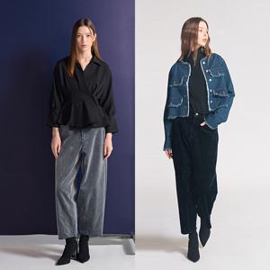 커브드 벨벳 데님 팬츠 1종